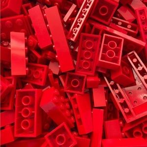 150 pcs Lego Miscellaneous Bulk Bags - Sorted by Color Clean GENUINE LEGO RED